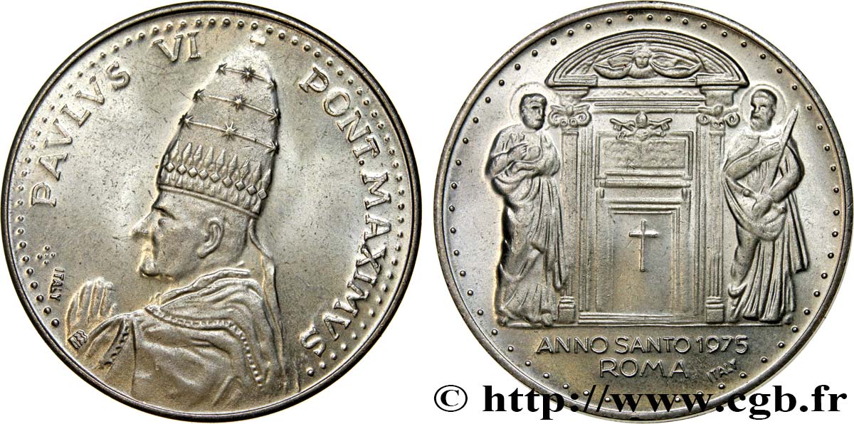 VATICANO Y ESTADOS PONTIFICIOS Médaille, Paul VI, Année sainte EBC
