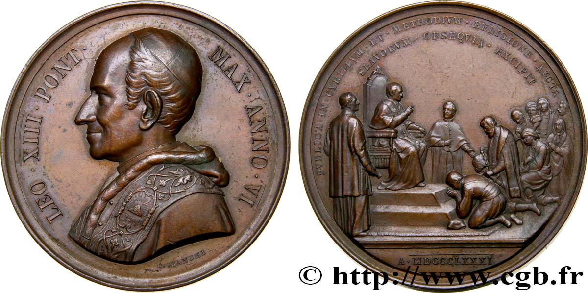 VATICAN ET ÉTATS PONTIFICAUX Médaille du pape Léon XIII TTB+