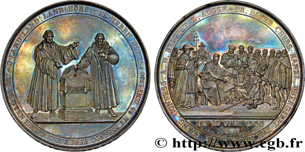 SUIZA Médaille pour les 300 ans de la Confession d’Augsbourg SC