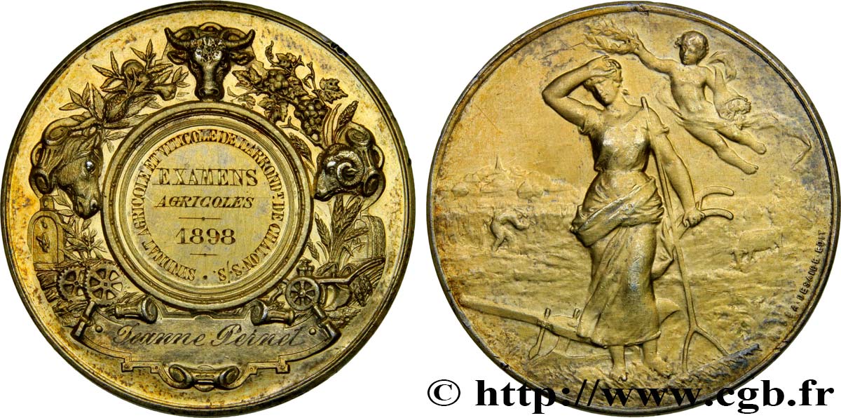 TERZA REPUBBLICA FRANCESE Médaille du Syndicat agricole BB