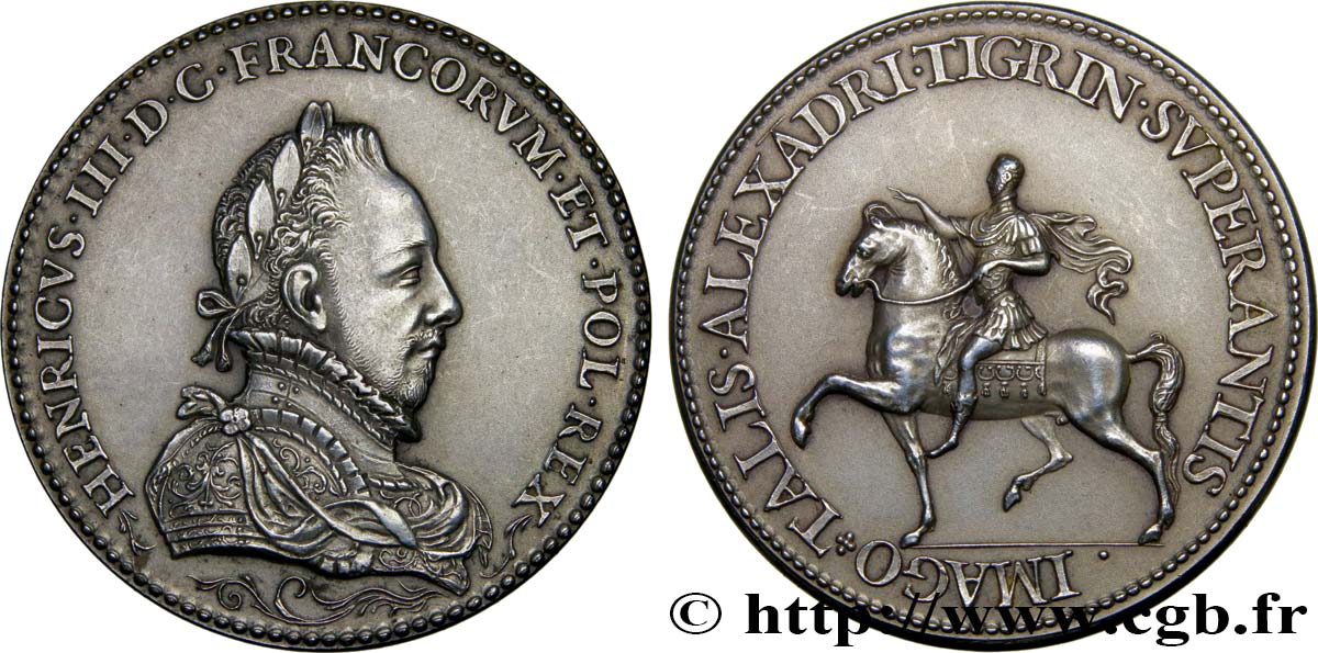 HENRY III Médaille, Alexandre (Henri III) franchissant le Tigre EBC
