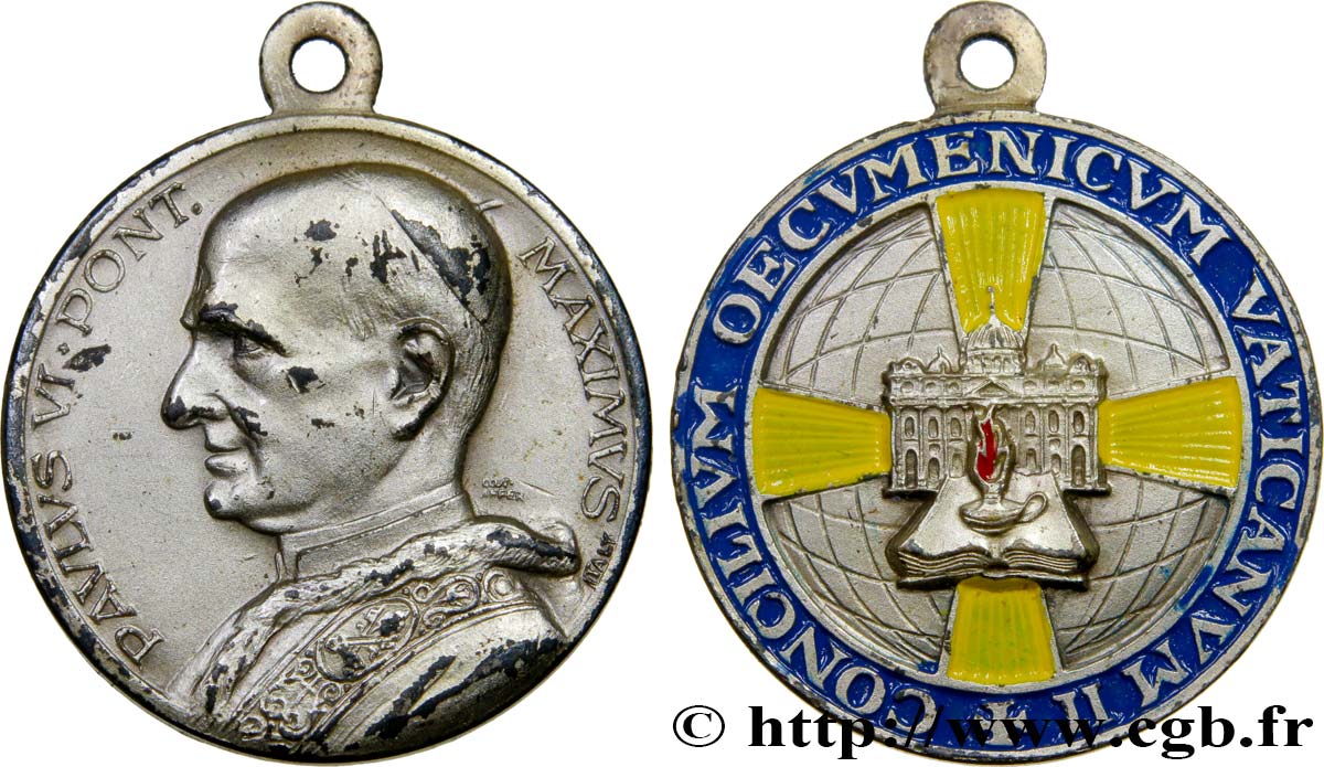VATICAN ET ÉTATS PONTIFICAUX Médaille, Paul VI, Concile oecuménique TTB