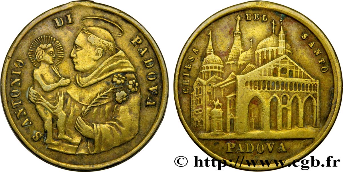 ITALY Médaille de Saint-Antoine de Padoue XF