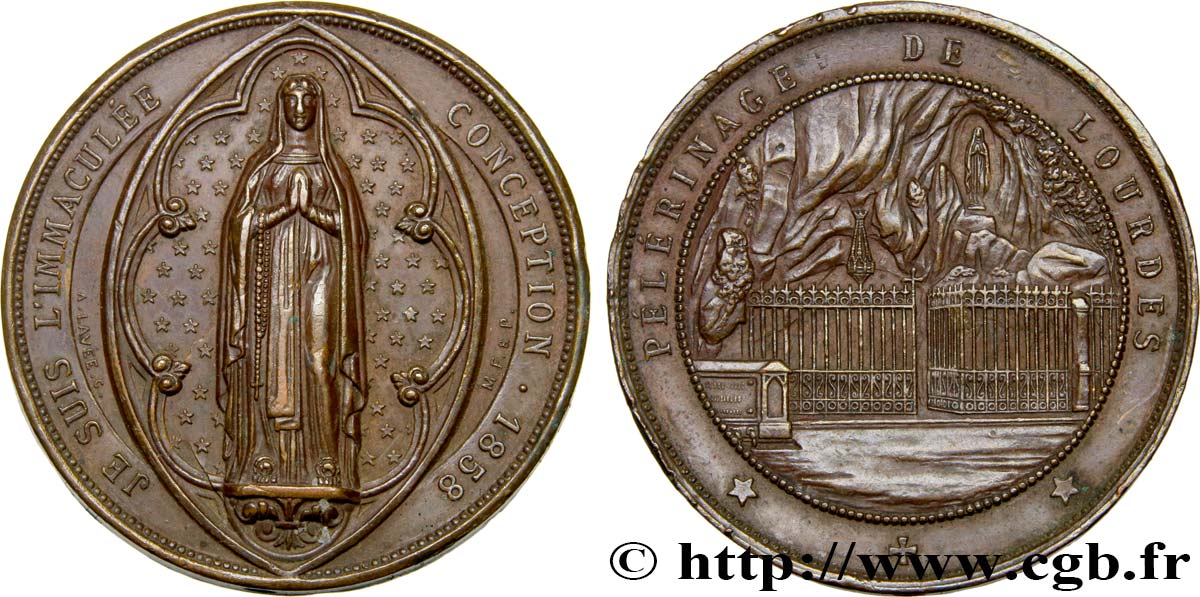 SEGUNDO IMPERIO FRANCES Médaille de pèlerinage EBC