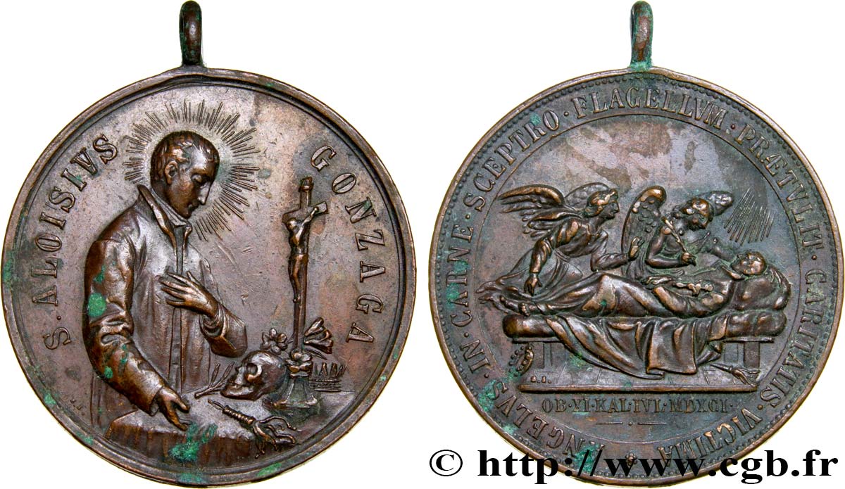VATICAN AND PAPAL STATES Médaille de Saint Louis de Gonzague XF