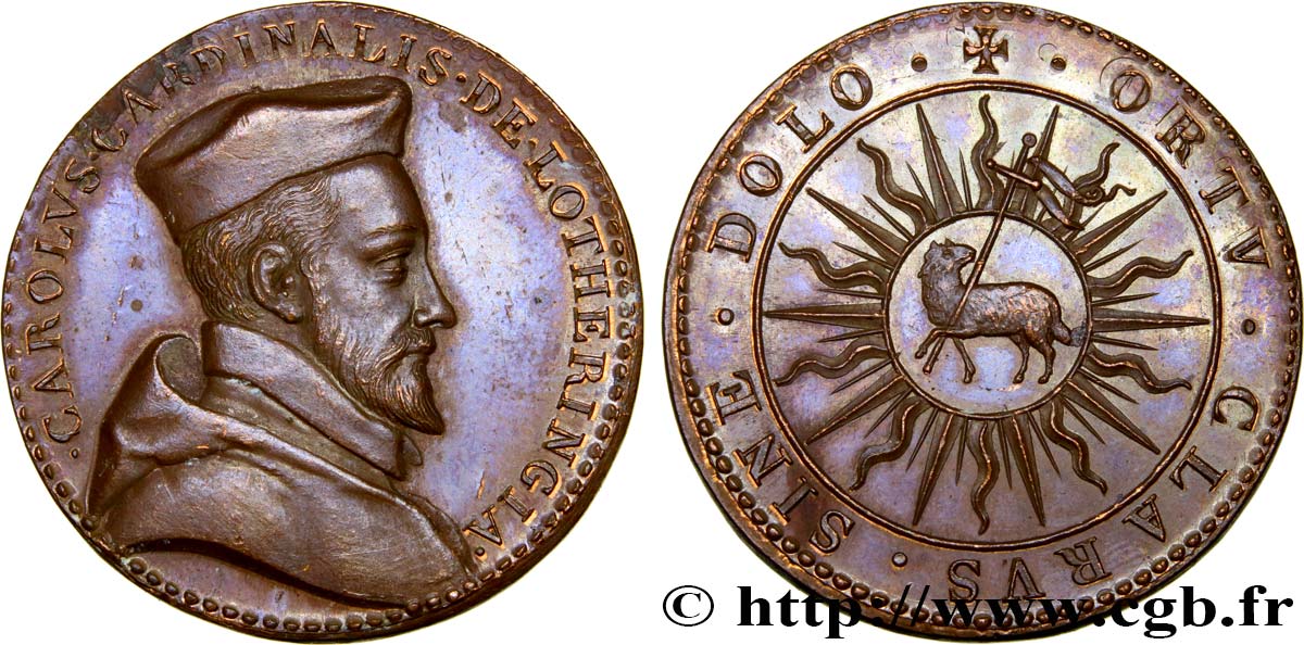 VATICAN ET ÉTATS PONTIFICAUX Médaille du Cardinal Charles de Lorraine TTB+