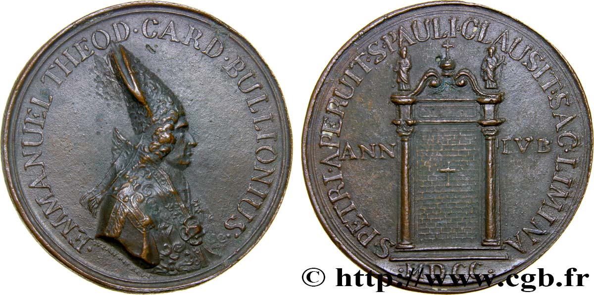 LOUIS XIV LE GRAND OU LE ROI SOLEIL Médaille du cardinal de Bouillon TTB