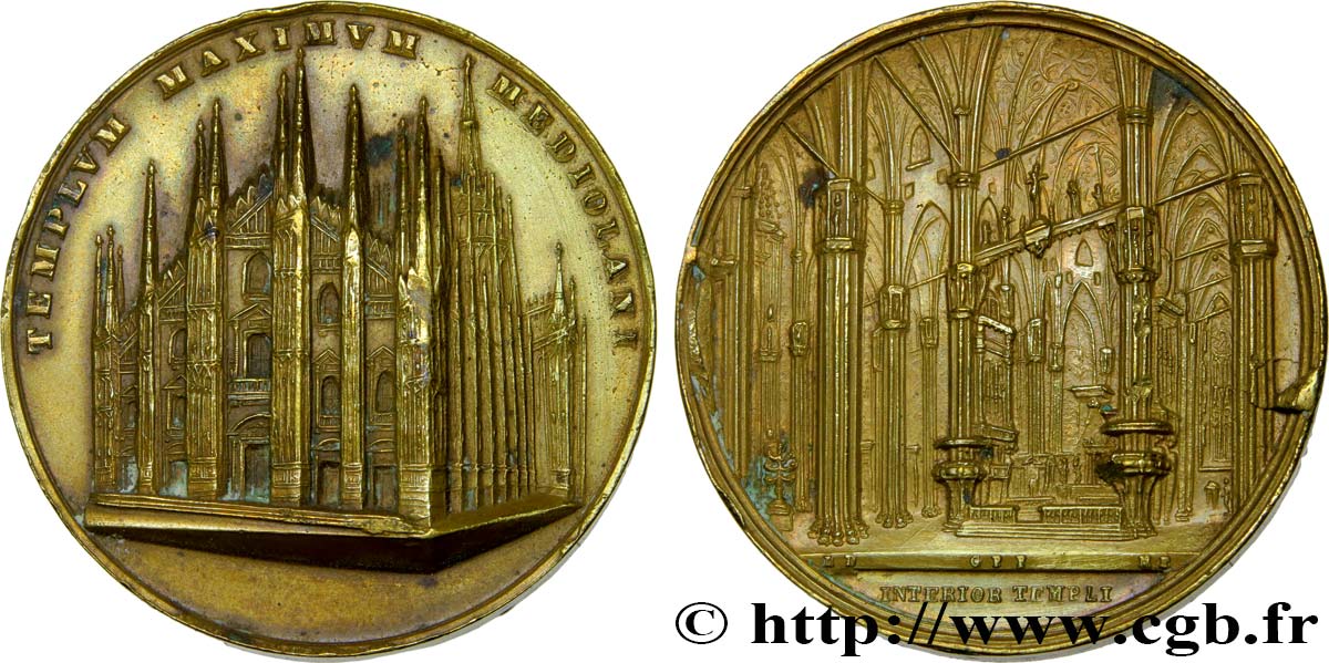 ITALY Médaille, cathédrale de Milan XF