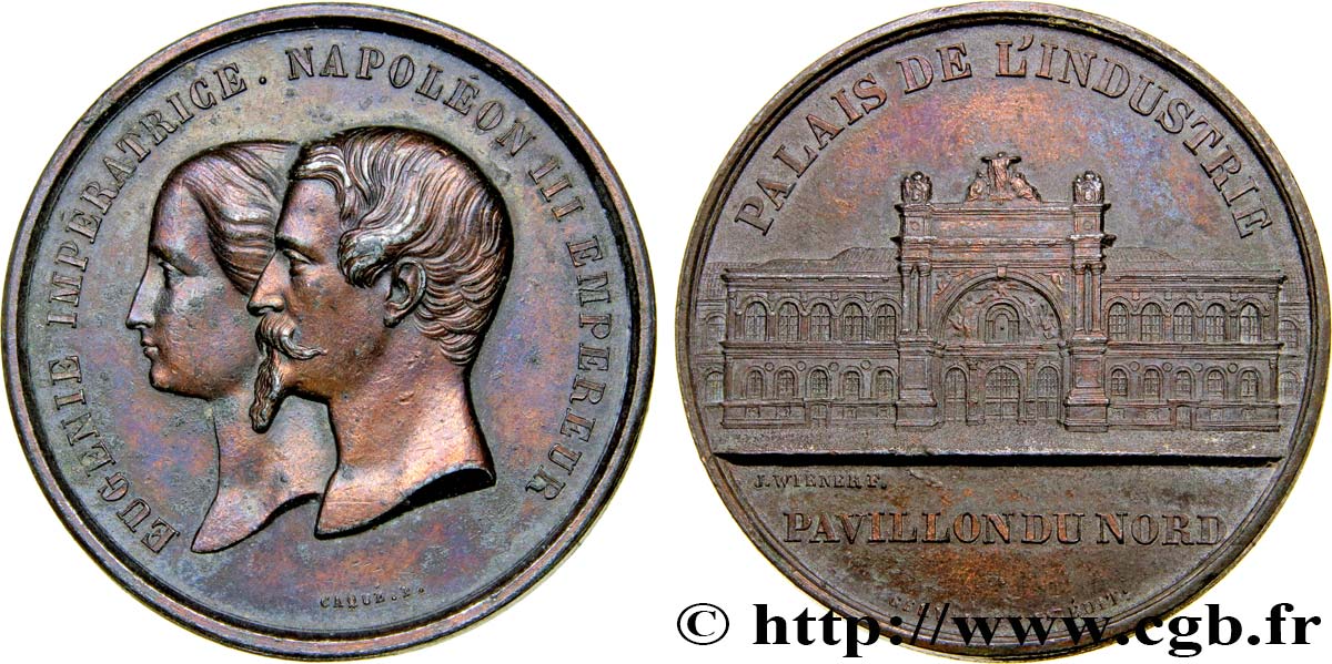 ZWEITES KAISERREICH Médaille du palais de l’Industrie, pavillon du nord SS