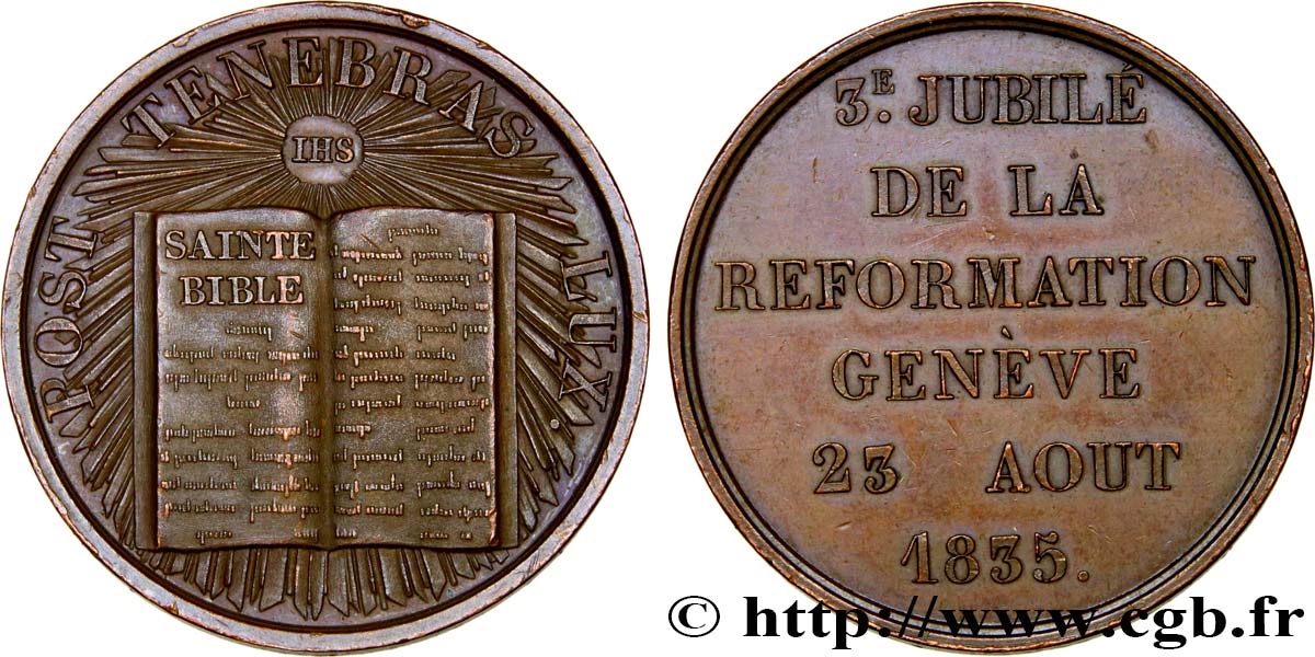 SVIZZERA  Médaille pour les 300 ans de la Réforme q.SPL