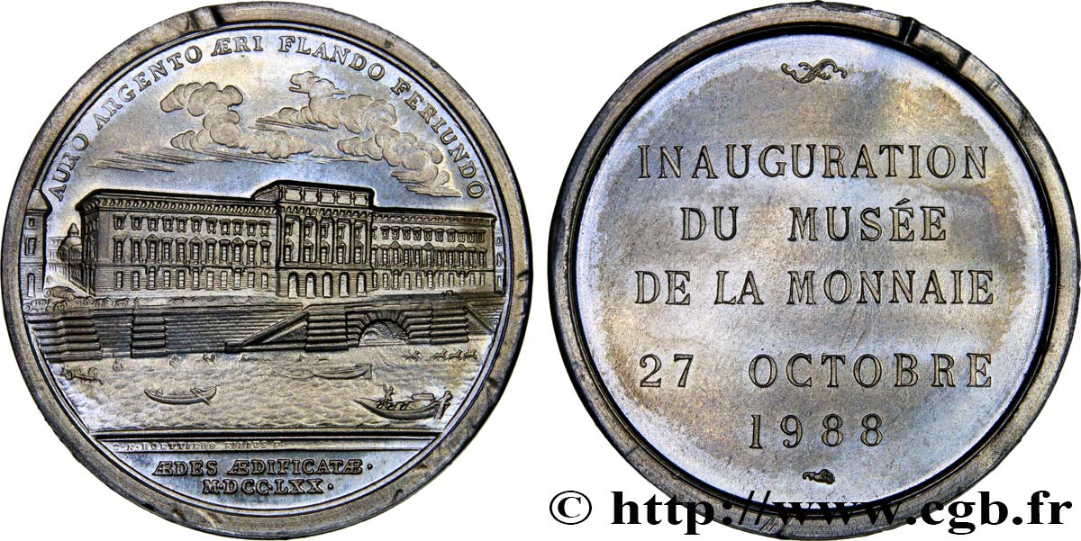 QUINTA REPUBLICA FRANCESA Médaille, Inauguration du musée de la Monnaie EBC