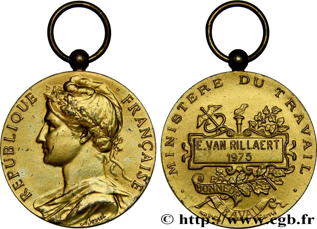 FUNFTE FRANZOSISCHE REPUBLIK Médaille d’honneur du travail fVZ