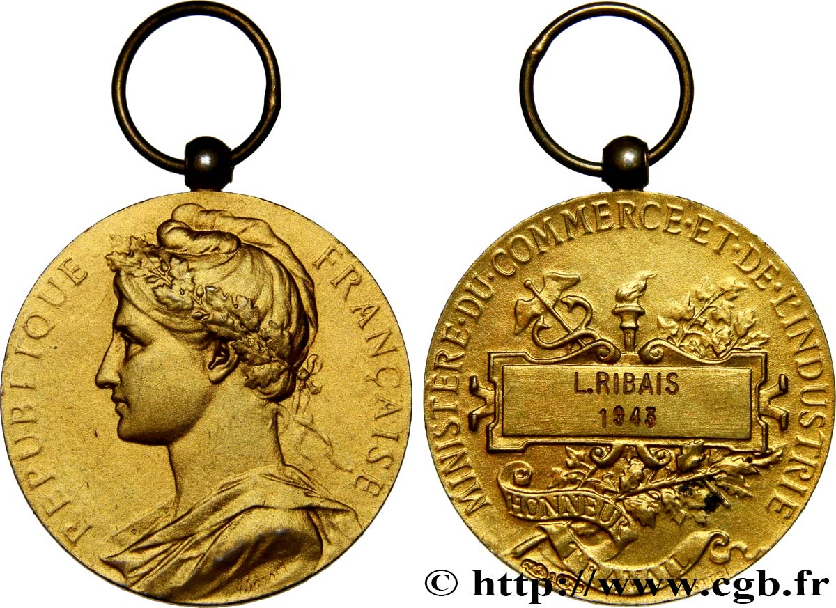 FRENCH STATE Médaille de récompense AU