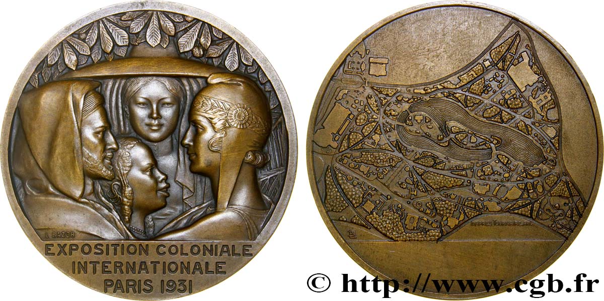 III REPUBLIC Médaille pour l’Exposition coloniale AU
