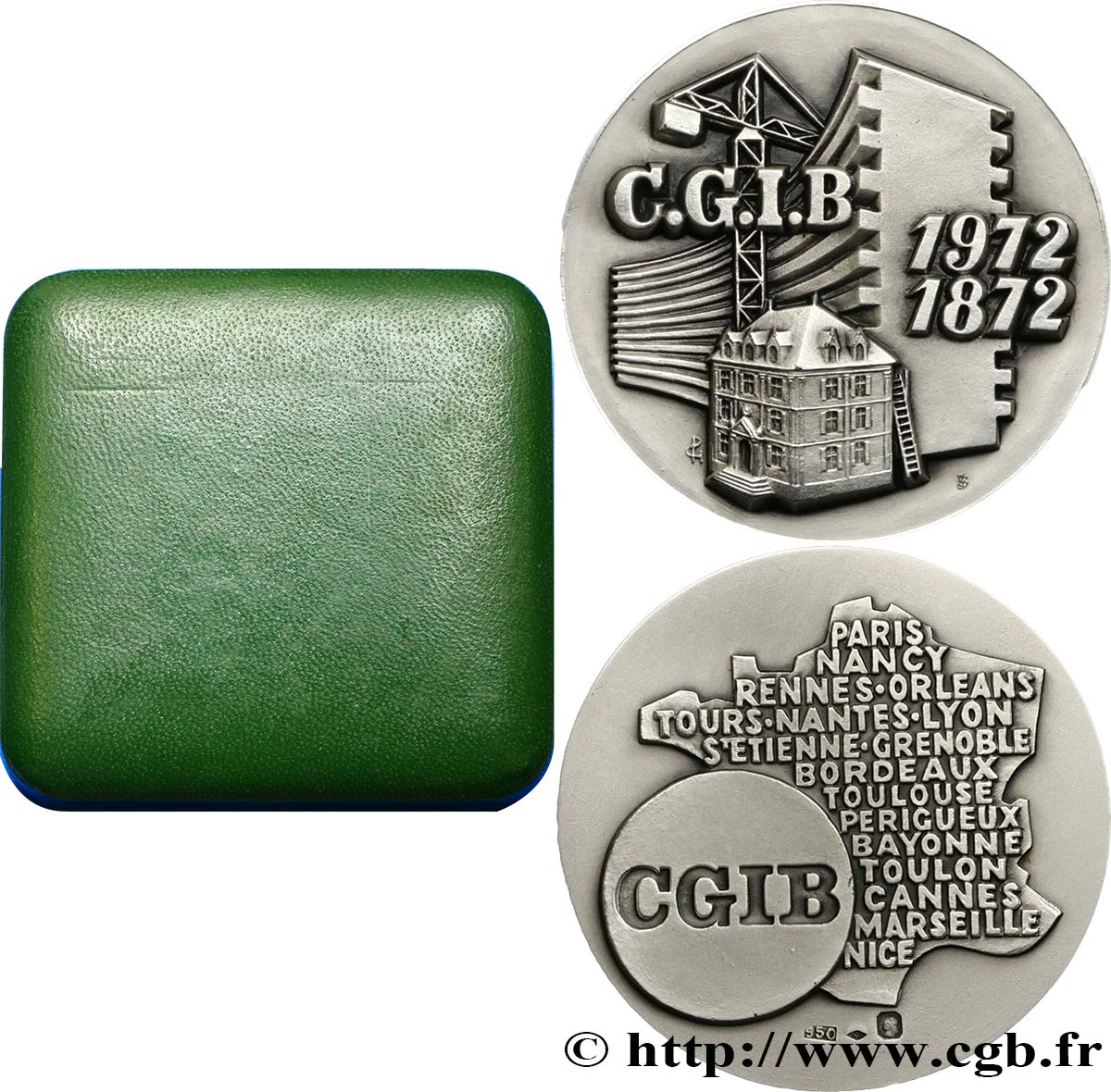 BANQUES - ÉTABLISSEMENTS DE CRÉDIT Médaille, Centenaire de la Banque pour la Construction et l Équipement AU