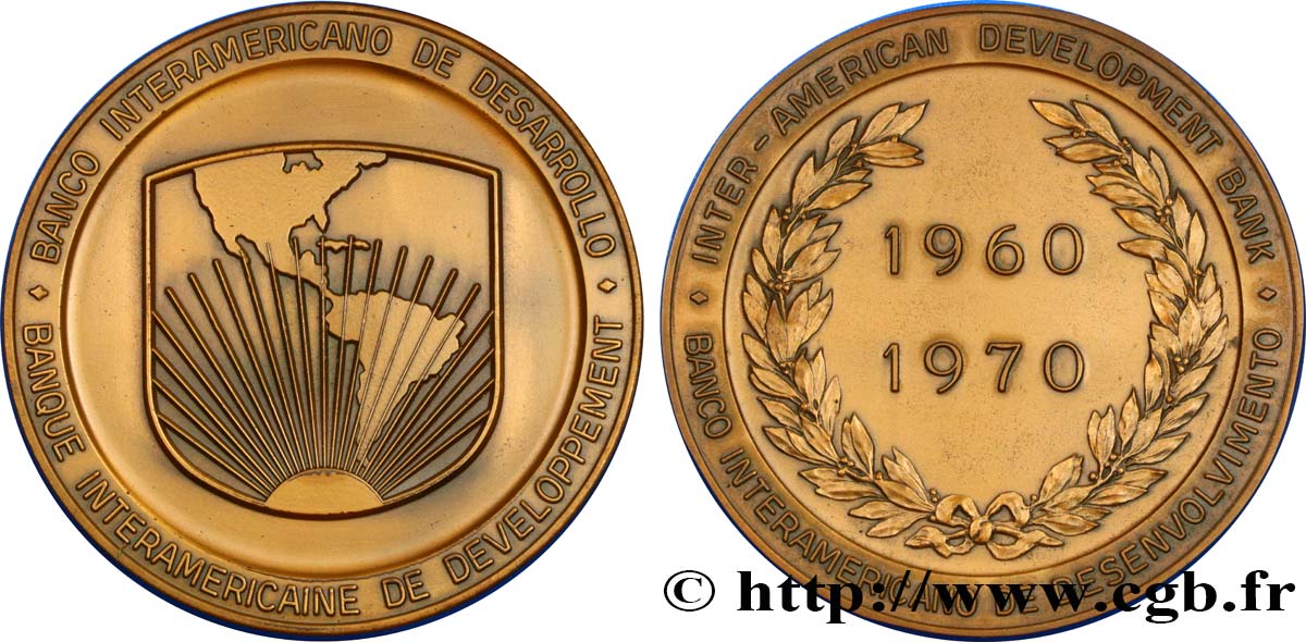 BANQUES - ÉTABLISSEMENTS DE CRÉDIT Médaille de la Banque Interaméricaine de Développement SUP