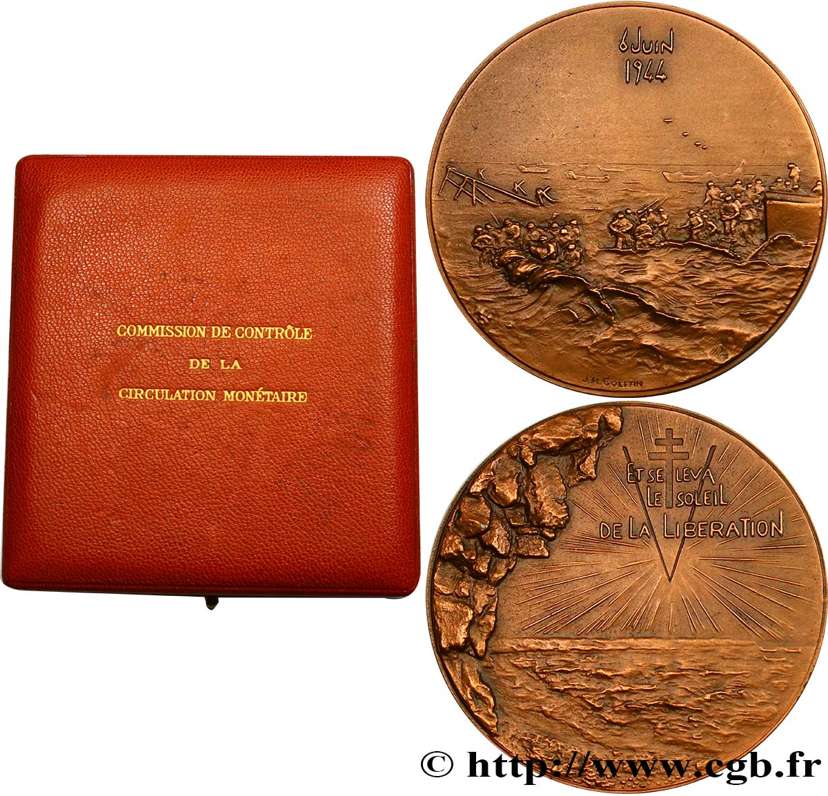 CINQUIÈME RÉPUBLIQUE Médaille, Commémoration du débarquement allié en Normandie SUP