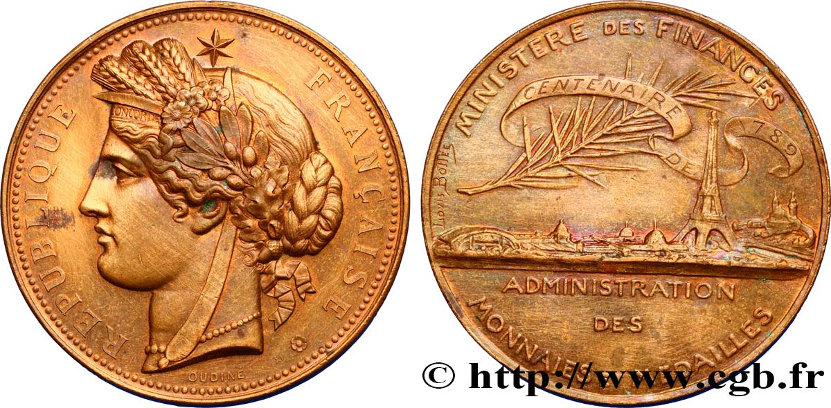 TROISIÈME RÉPUBLIQUE Médaille de l’Administration des Monnaies et Médailles TTB