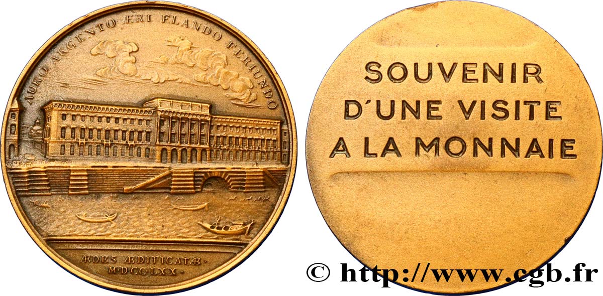 QUINTA REPUBLICA FRANCESA Médaille de souvenir d’une visite à la Monnaie MBC+