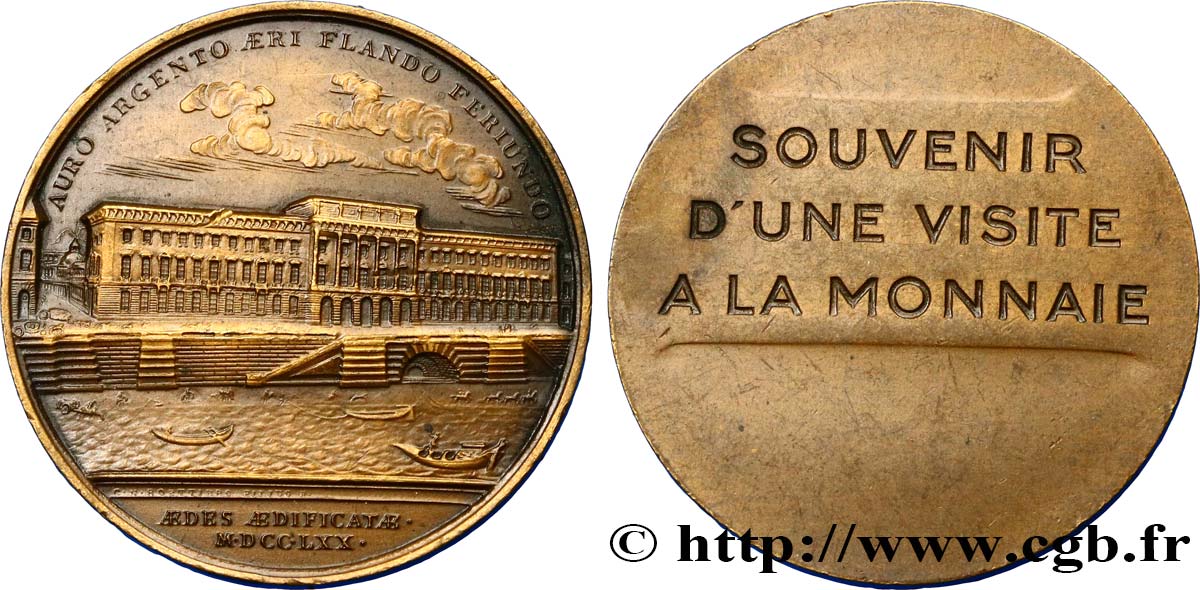 V REPUBLIC Médaille de souvenir d’une visite à la Monnaie AU