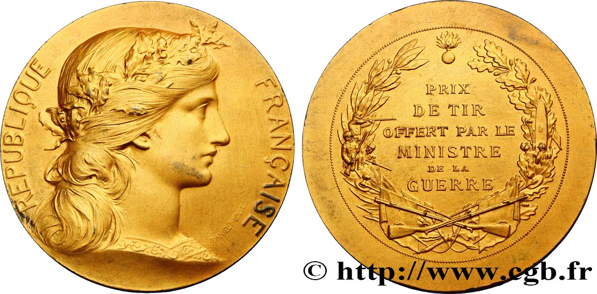 DRITTE FRANZOSISCHE REPUBLIK Médaille, Prix de tir offert VZ