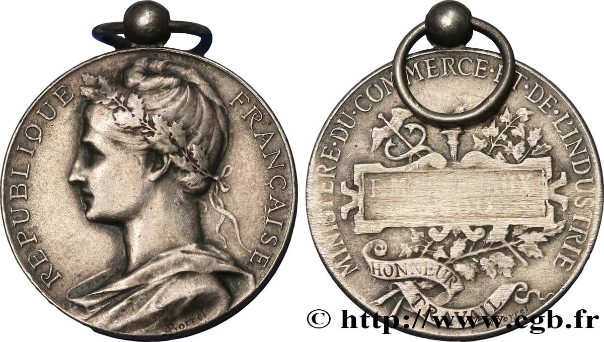 TERCERA REPUBLICA FRANCESA Médaille du ministère du Commerce et de l’Industrie MBC