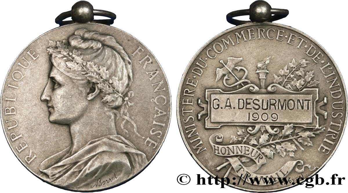 DRITTE FRANZOSISCHE REPUBLIK Médaille du ministère du Commerce et de l’Industrie SS