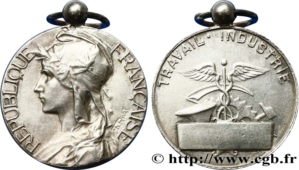 III REPUBLIC Médaille Travail et Industrie AU