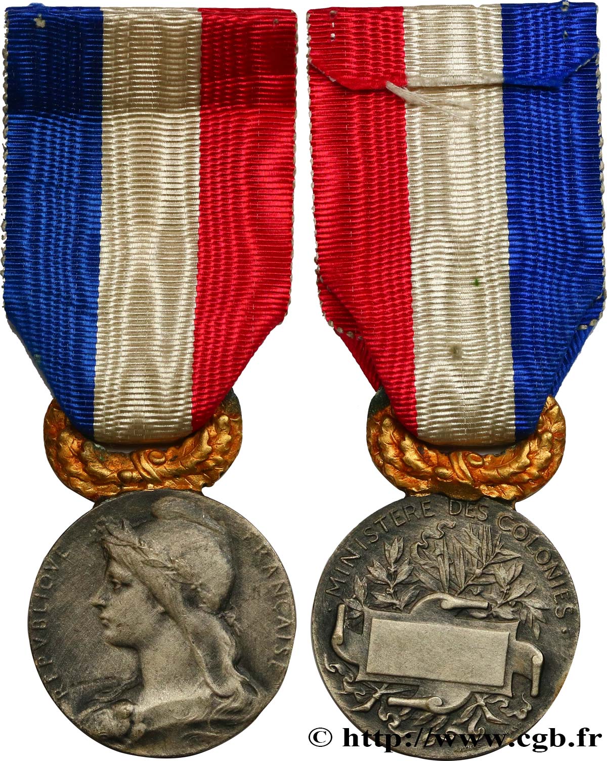 DRITTE FRANZOSISCHE REPUBLIK Médaille du ministère des colonies SS
