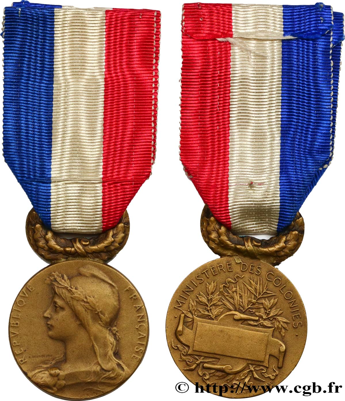 TERCERA REPUBLICA FRANCESA Médaille du ministère des colonies MBC+