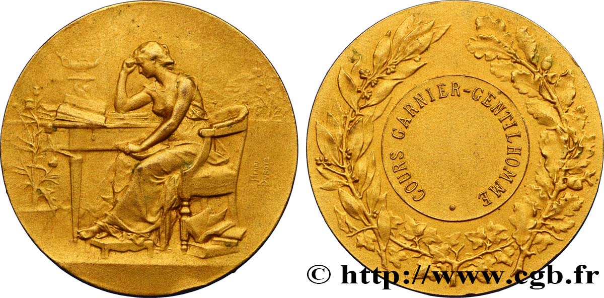 TROISIÈME RÉPUBLIQUE Médaille, Cours Garnier Gentillhomme TTB+
