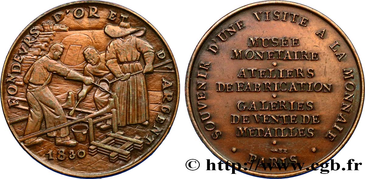 V REPUBLIC Médaille de souvenir du Musée de la Monnaie AU