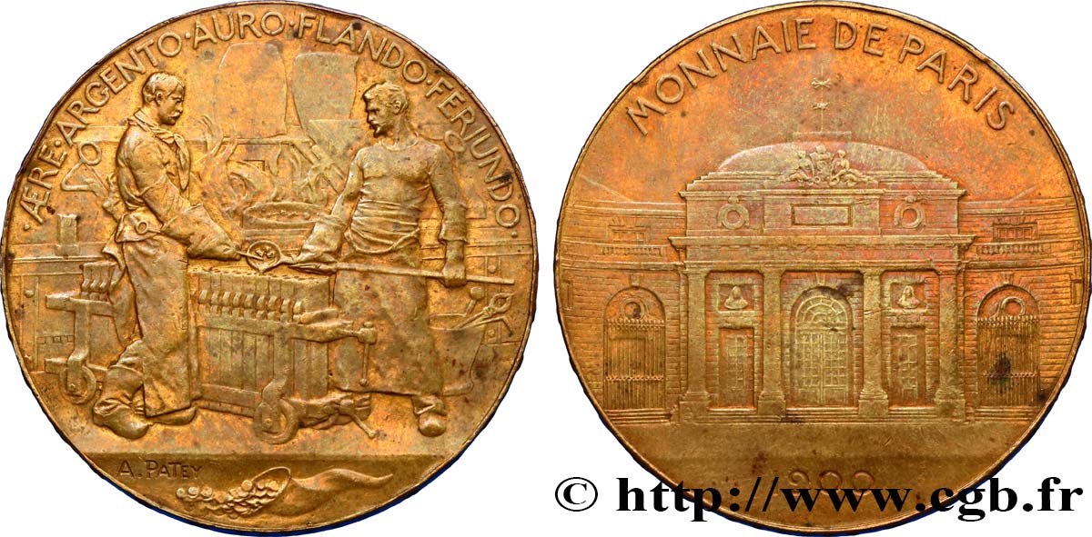 TERCERA REPUBLICA FRANCESA Médaille, Souvenir de la Monnaie de Paris MBC