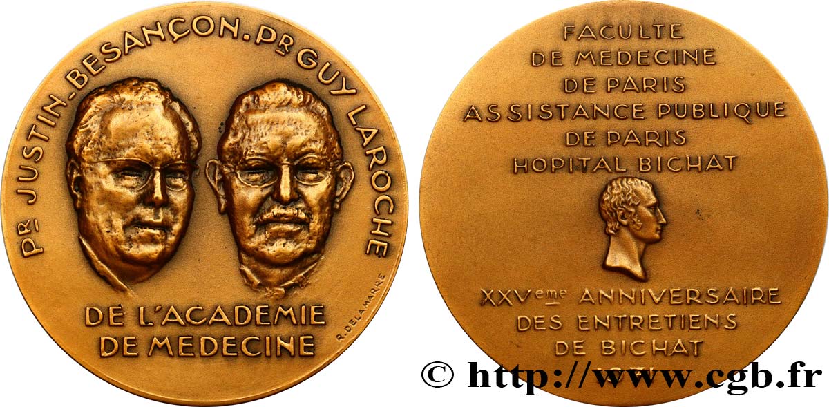 QUINTA REPUBBLICA FRANCESE Médaille de la Faculté de Médecine SPL
