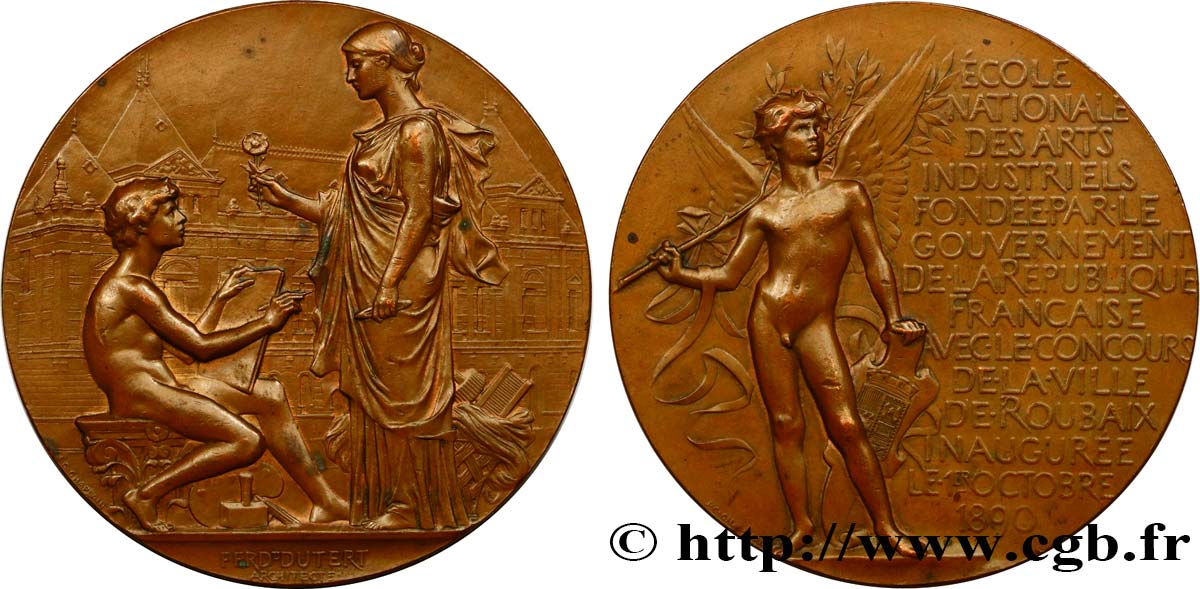 ÉDUCATION : LYCÉES, ÉCOLES Médaille de l’École Nationale des Arts Industriels TTB+