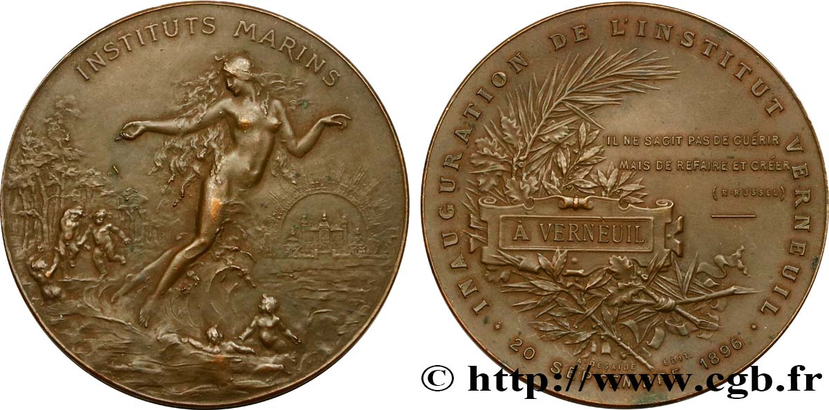 III REPUBLIC Médaille d’inauguration de l’Institut Verneuil AU