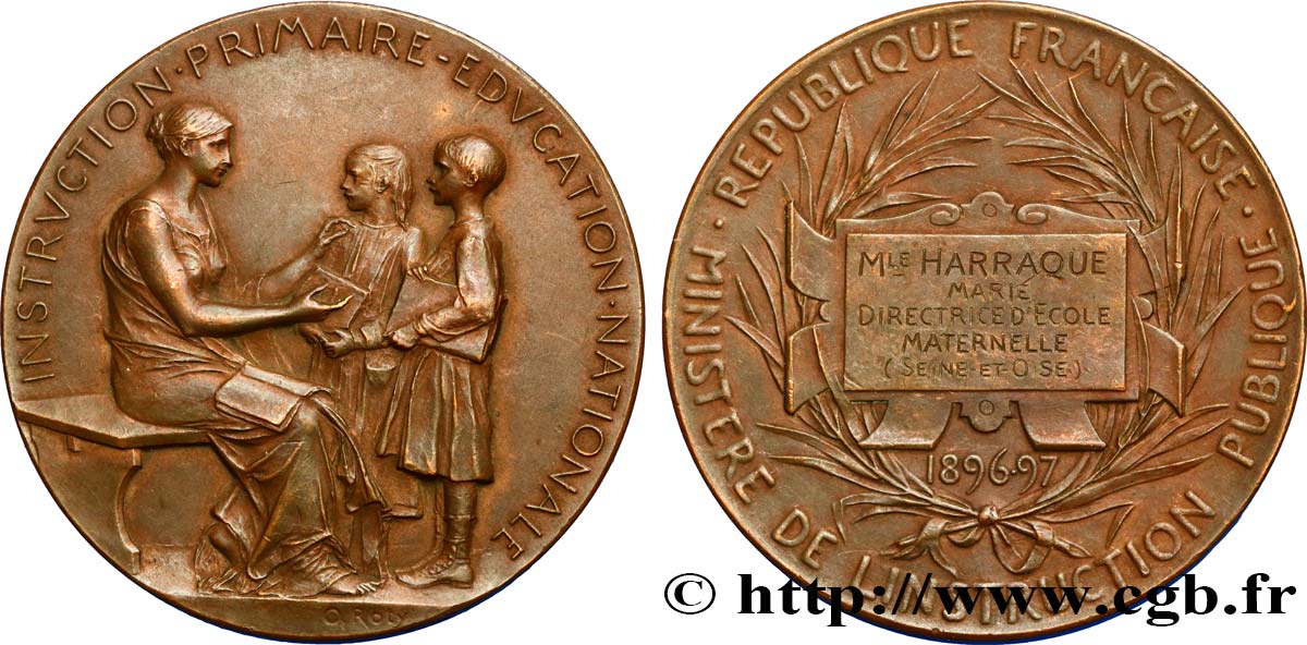 TERZA REPUBBLICA FRANCESE Médaille du ministère de l’Instruction publique q.SPL