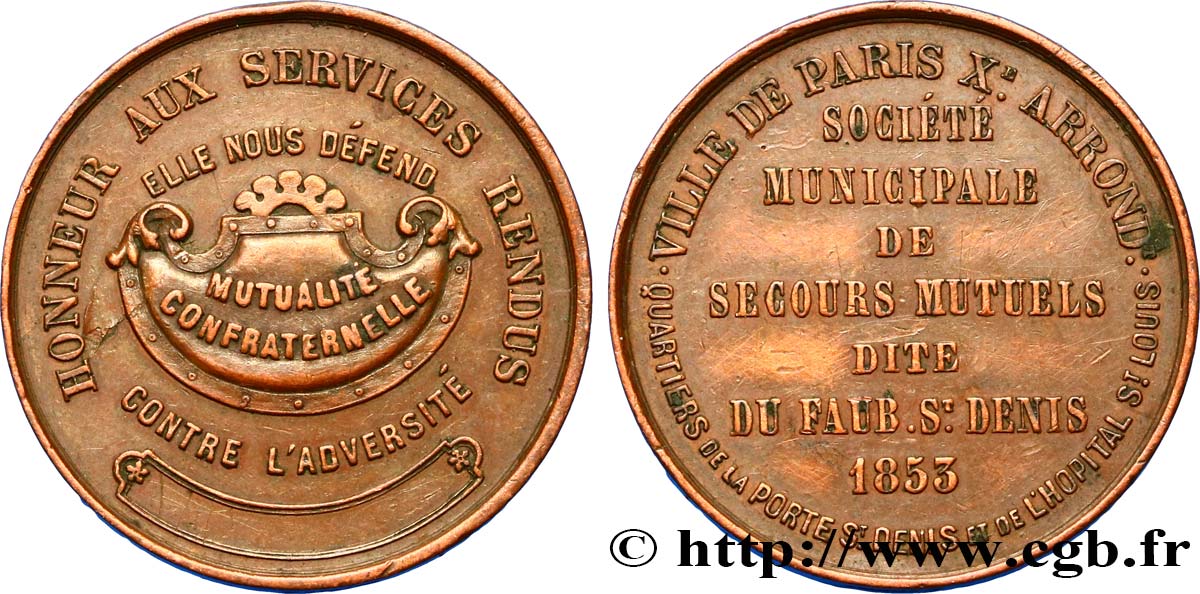 SECOND EMPIRE Médaille pour services rendus TTB