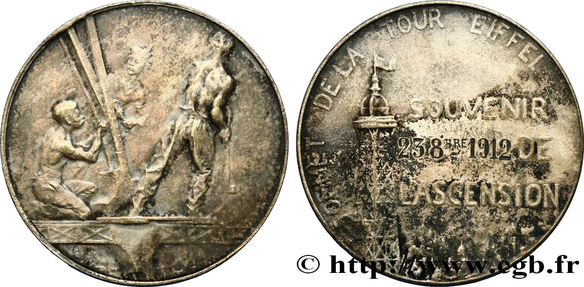 DRITTE FRANZOSISCHE REPUBLIK Médaille de l’ascension de la Tour Eiffel SS