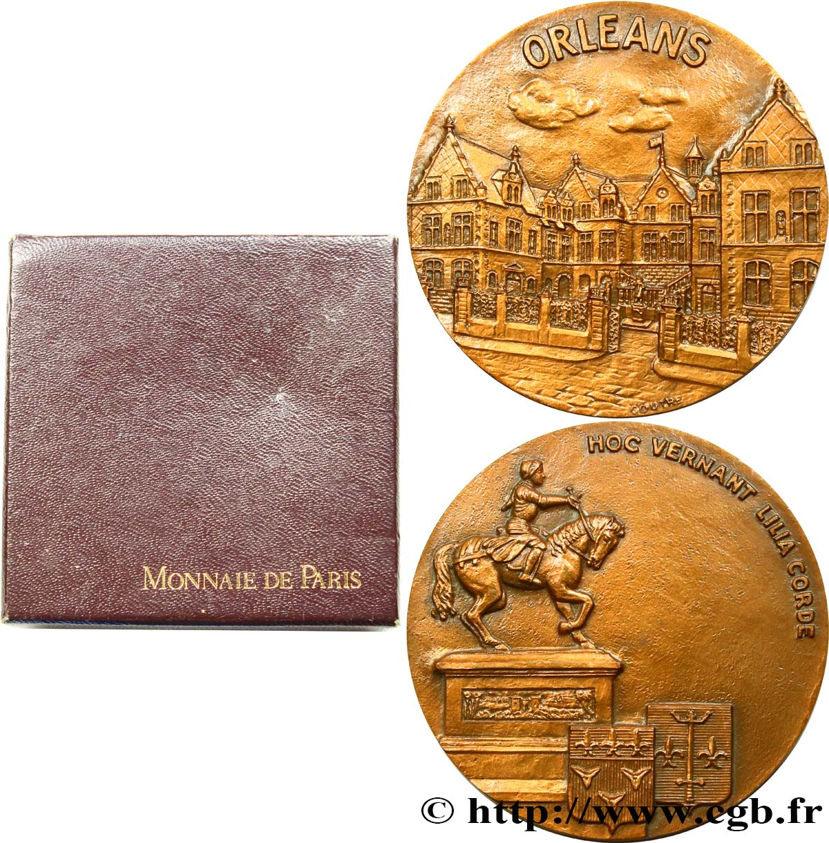 CINQUIÈME RÉPUBLIQUE Médaille de la Ville d’Orléans pour Jeanne d’Arc SUP