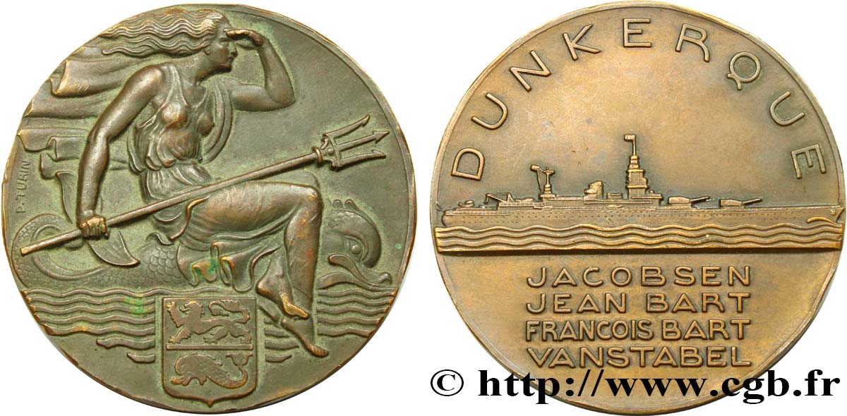 III REPUBLIC Médaille du croiseur Dunkerque AU