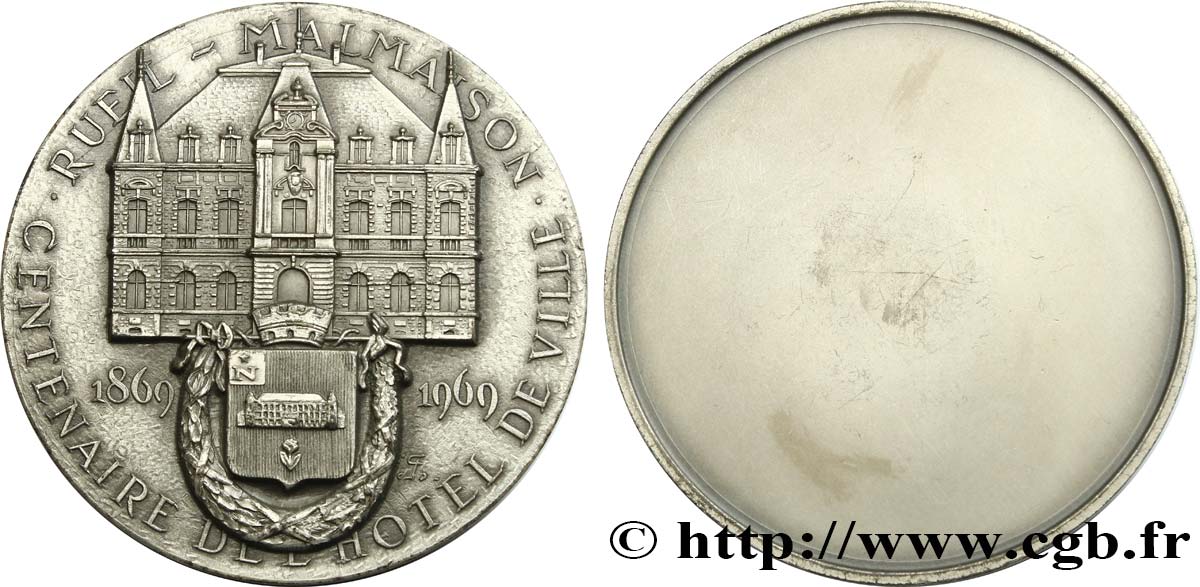 FUNFTE FRANZOSISCHE REPUBLIK Médaille, Centenaire de l’Hôtel de ville VZ