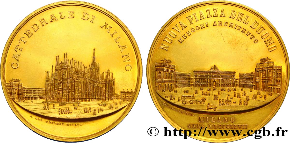 ITALY Médaille pour la cathédrale de Milan AU