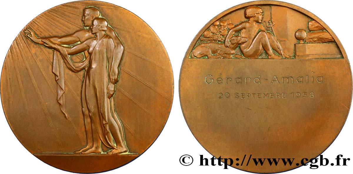 QUARTA REPUBBLICA FRANCESE Médaille de mariage q.SPL