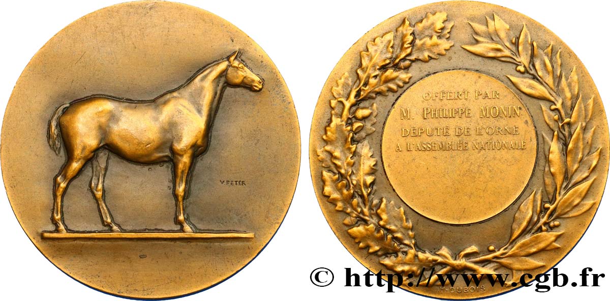 QUATRIÈME RÉPUBLIQUE Médaille offerte par le député de l’Orne TTB+