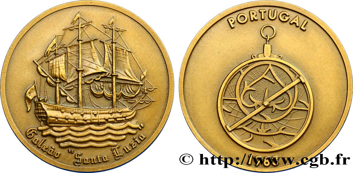 PORTUGAL Médaille pour la galère Santa Luzia EBC