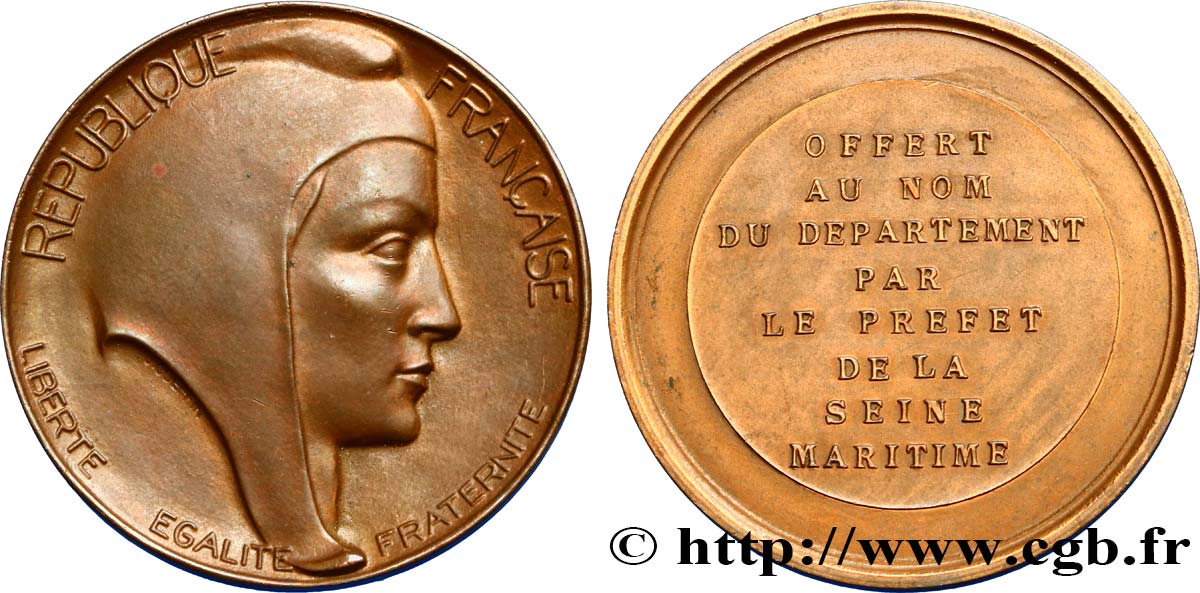 TERCERA REPUBLICA FRANCESA Médaille offerte par le département EBC