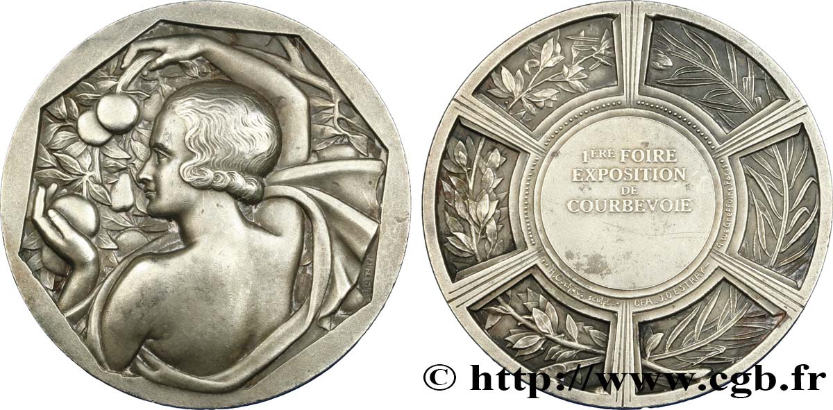 III REPUBLIC Médaille de l’exposition de Courbevoie AU