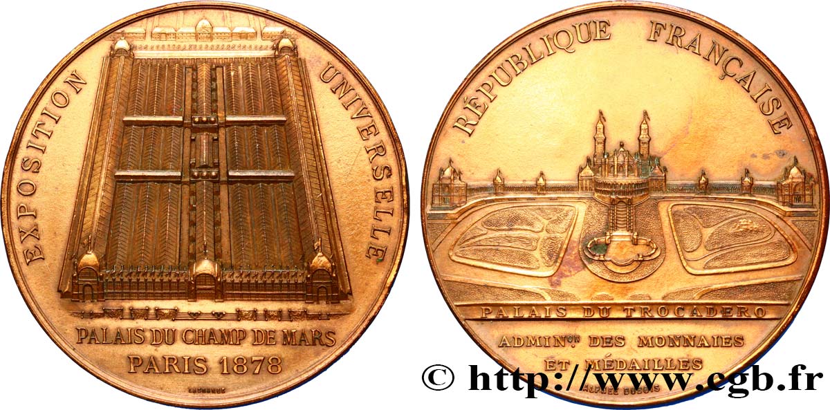 TERZA REPUBBLICA FRANCESE Médaille, Palais du Champ de Mars / Trocadéro BB