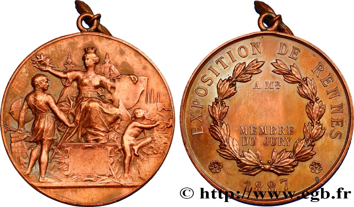 DRITTE FRANZOSISCHE REPUBLIK Médaille de l’Exposition de Rennes SS